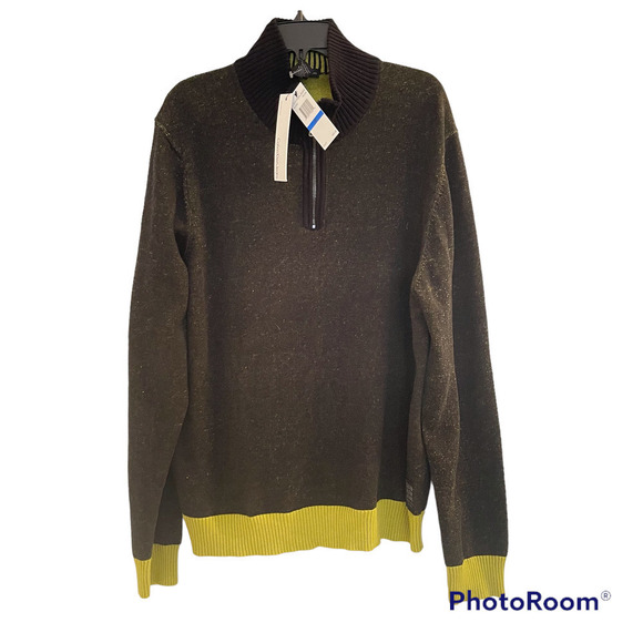 NWT Calvin Klein Men's Sweater 1/4 Zipper Size XL - Picture 1 of 9